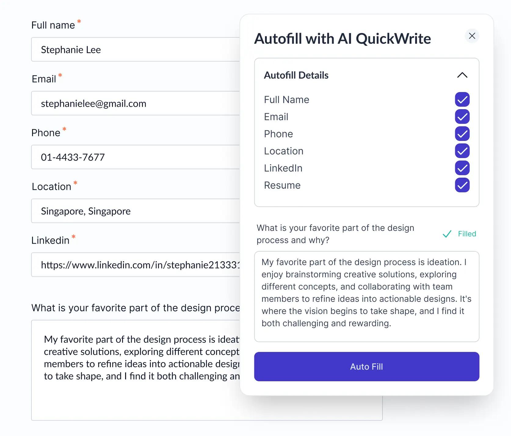 Autofill with Chrome Extension